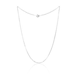 MYSTIC JEWELS By Dalia Women's 925 Sterling Silver Diamond Cut Necklace 1mm Available in 16" 18" 22", Silver, No Gemstone