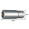 Tone HP2S-14L Deep Socket (6 Angles) Drive Angle 0.25 inch
