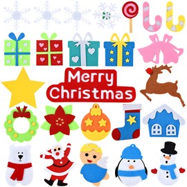 HmiL-U Felt Christmas Tree - 3.4 FT Christmas Decorations for Toddlers with 30 Pcs Ornaments,DIY Xmas Gifts for Door Wall Hanging Decorations