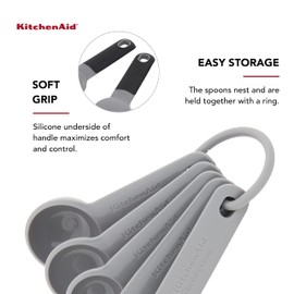 KitchenAid Universal Measuring Spoon Set, 5-Piece, Gray