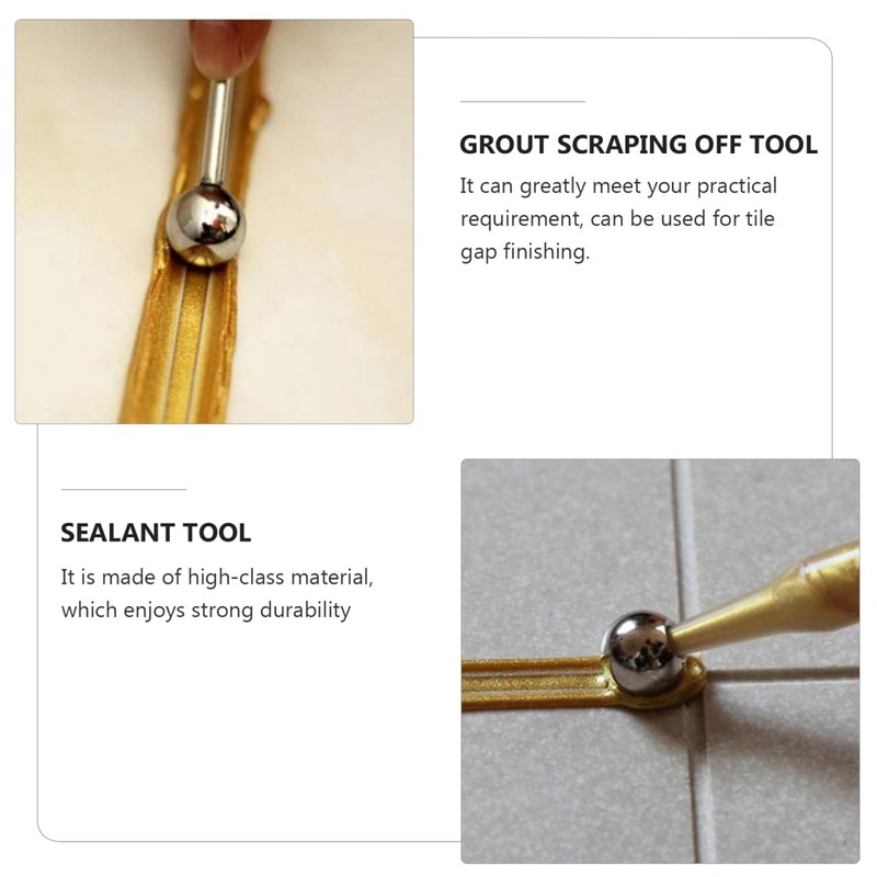 jojofuny 5pcs Tile Caulk Finishing Tool Set Grout Removal Tools