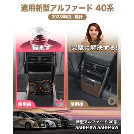 HUDIY Toyota Alphard 40 Series / Vellfire 40 Series Common Kick Guard (June 2023 - Present) Seat Back Kick Mat Kick Prevention Back Protector Interior Japanese Installation Instruction Manual Included