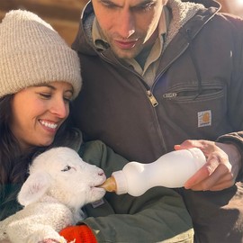 BESS Small Animal Nursing Bottle, No Leak Nipple with Insert, Wide Mouth Bottom Cap Easy Fill and Clean, Control Flow, Non-Collapsing (10oz, 2pk)