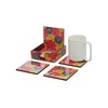 EZ Life Six Coasters with Holder Set - Fantasy Flowers