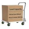 4 Inch High Temperature Casters, Oven-Safe Bakery Rack Casters, -20°F