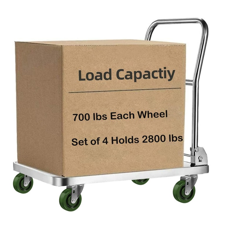 4 Inch High Temperature Casters, Oven-Safe Bakery Rack Casters, -20°F