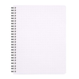 RHODIA 193441C - Spiral Notebook (Full Bound) White Notebook - A5+ - Dot Dot Lines - 160 Detachable Pages - White Clairefontaine Paper 80 g/m - Soft and Resistant Cover - Classic