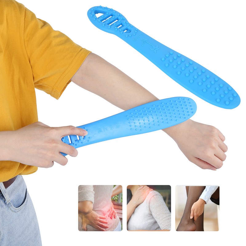2 Pcs Set Fitness Meridian Pat Rod Massage Hammer Back
