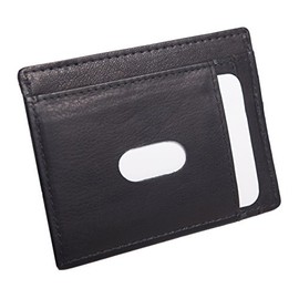 ANDERS Premium Leather ID Card Holder German Design, black, Standard size, Classic