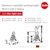 Hailo Safety Plus | Steel Folding Stepladder | Three Large