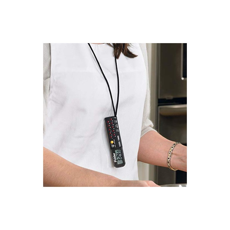 Polder 898-95 Clock Timer and Stopwatch Black