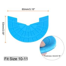 HARFINGTON 1pair Shoe Sole Protector for Sneakers Size 10-11 Self-Adhesive Non Slip Pad Heel Plates Repair for Men and Women, Light Blue