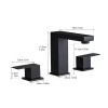 Modern Three-Hole Dual Handle Widespread 8" Bathroom FaucetColor: 1429-44N-SS-US, Surface