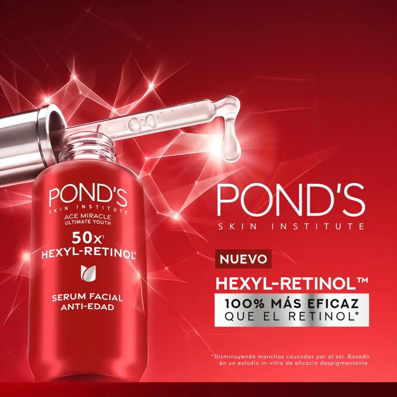 Ponds 50x Age Miracle Sérum Facial Hexyl Retinol