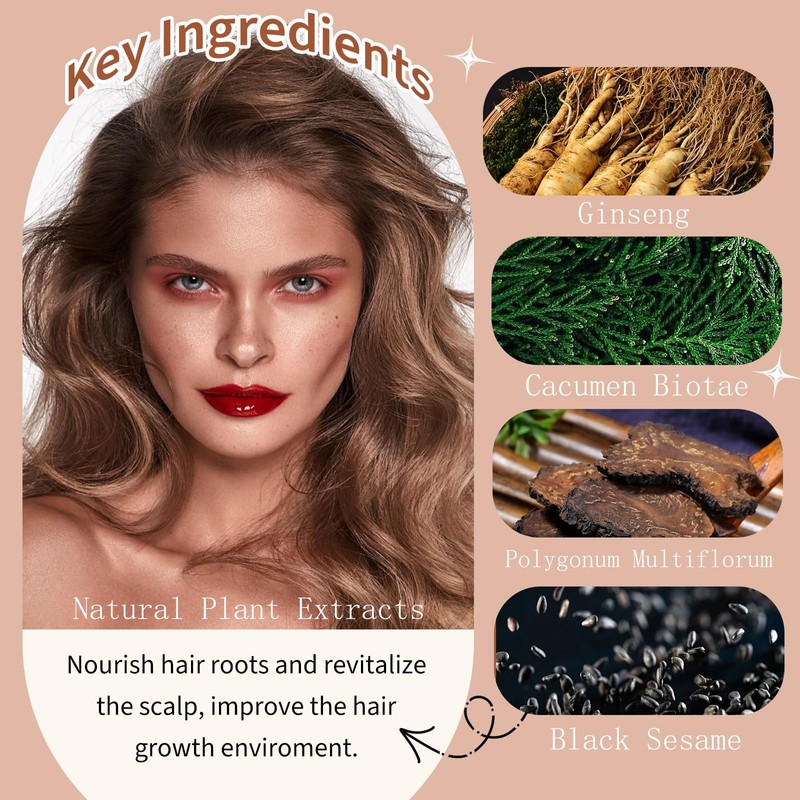 Onilyua Dark Brown Hair Dye Shampoo, 3 in 1 Natural