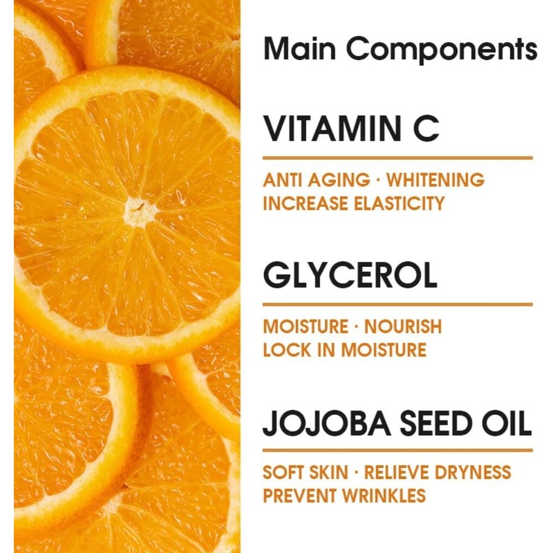 3PCS Vitamin C Face Cream Smooth Wrinkle Moisturizing Firming Lightening