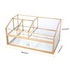 bofeiull Glass Makeup Brush Holder, Makeup Brush Organizer Jewelry Display