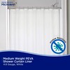 Microban Protected Medium Weight PEVA Shower Liner, 70" W x