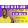 Kobe Bryant of the Los Angeles LAKERS  Plastic  card Drivers License