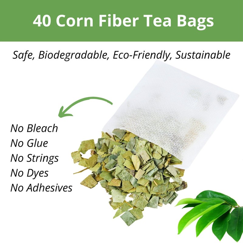 40 Soursop Leaves Tea Bags, Dried Soursop Graviola Leaves Tea,