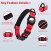 Taglory Collar Reflectante Airtag para Perros con Soporte Airtag, Anillas