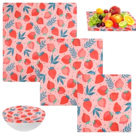 3 Stück Wiederverwendbare Bienenwachstücher zum Einwickeln Set Wachspapier für Lebensmittel Natürlich Plastikfreie Alternative Bienenwachstücher Starter für Lebensmittelaufbewahrung, Käse (S/M/L)