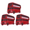 3Pcs Bus Fridge Magnet Red Bus Design Bright Colors Magnetic