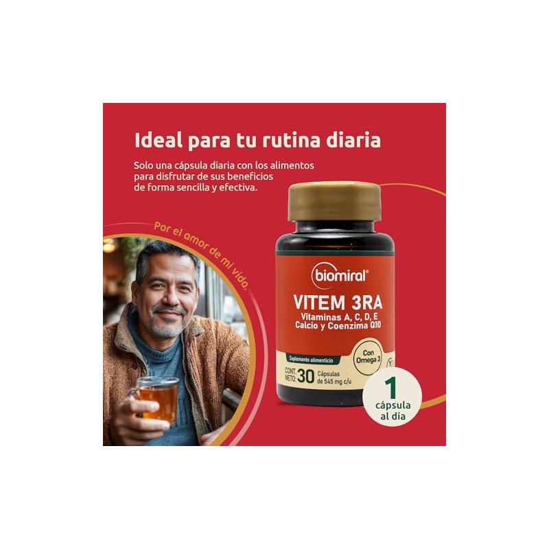 Biomiral VITEM 3RA - Suplementos Alimenticios - Multivitamínico Omega 3,