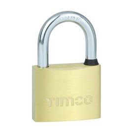 TIMCO P50 Brass Padlock-Ideal for luggage-cabinets-sheds-gates-50mm, 50mm
