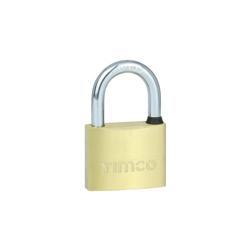 TIMCO P50 Brass Padlock-Ideal for luggage-cabinets-sheds-gates-50mm, 50mm