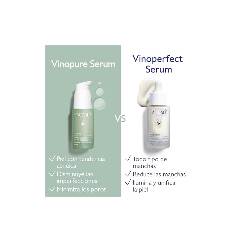 Caudalie Vinopure Serum Minimizador del Poro con Ácido Salicílico -