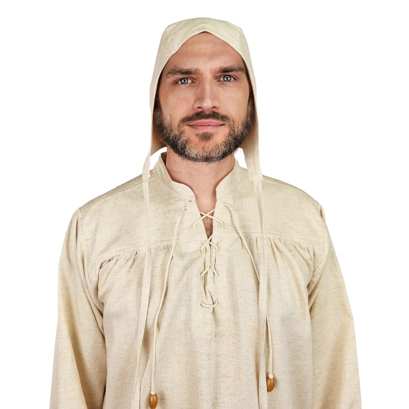 Vehi Mercatus Classic Medieval Waistband Hood Natural Bela, natural, L