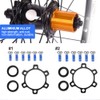 Dilwe Bike Hub Conversion Adapter, 1 Piece Alloy Front Rear