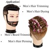Barber Mannequin Head Male Haircut Training Head Men Human Hair