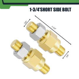 Lyxheth 2PCS Side Post Battery Terminal Adapter, Battery Terminal Extender, 3/8"-16 Brass Stud Side Post Battery Terminal Bolt, Standard Battery Post Stud Extender Screws Car Accessories for GM Post