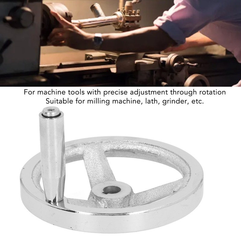 3 Spoke Hand Wheel with Revolving Handle Cast Iron Round