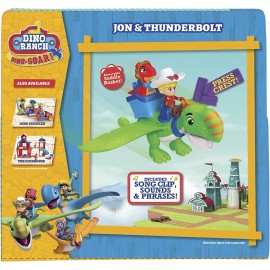 Dino Ranch Jon and Thunderbolt - 3-Inch Jon Figure with 12-Inch Flying Dino