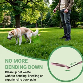 Wzxlj.Y Wzxlj. Y Dog Pooper Scooper with 120 Doggie Poop Bags, 30" Extendable Handle, Lightweight Pooper Scooper for Small & Large Dogs, Pet Waste Removal Tool for Yard, Ideal Dog Pooper Scooper