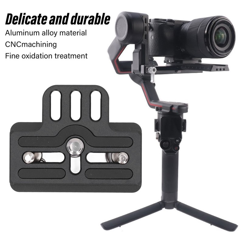 Camera Quick Release Base Plate with 1/4in 3/8in Threads for