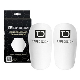 TAPEDESIGN® - Performance Shinguards 2.0 - Shin Pads Football Men, Women & Children White - Shin Pads for Football Socks Individually Adjustable for Insertion - Shin Pads Non-Slip