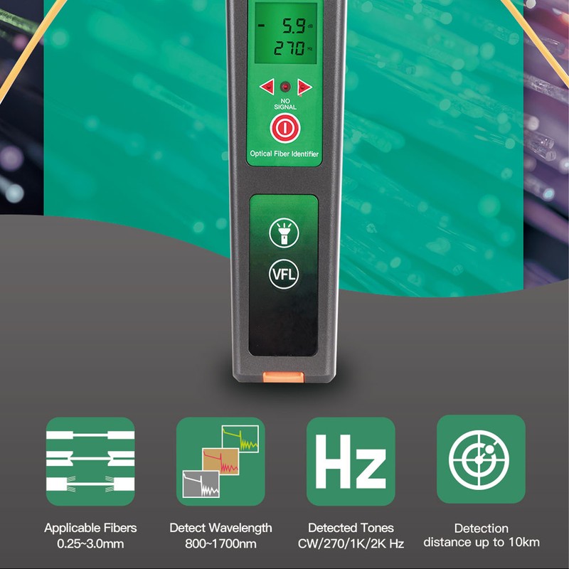 Optical Fiber Identifier VFL Handheld Optical Fiber Detector with LED