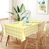 Mulbozy 2 Pcs Yellow and White Checkered Tablecloth, 54 ×