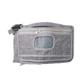 ANCLLO Portable Changing Mat, Grey, Waterproof Foldable Travel Mat with Storage Bags for Baby Shower (Size: 21.5 x 34 inches)