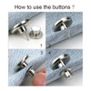 Button pins for Jeans, No Sew and No Tools Instant