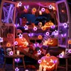 Halloween String Lights, 16 ft 50 LED Pumpkin Bat Eyes