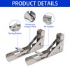ZHMEINA Folding Shelf Brackets 6 Inch, Heavy Duty Stainless Steel