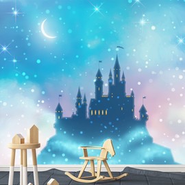 IDEA4WALL - Wall Murals for Bedroom Dream Castle Large Removable Wallpaper Peel and Stick Wall Stickers - 100x144 inches