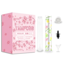 JUSONEY 14-Pack Tampon Flasks (21oz Total)-Hidden Flasks for Liquor, Hidden Alcohol Container for Cruises,Nightclubs and Sports Events - Leakproof, Discreet & Easy Fill with Funnel