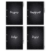 PRICARO Doodles Black A4 4 Part Index
