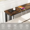 ELYKEN 5.9" Narrow Console Sofa Table with Power Outlets, 5.9"